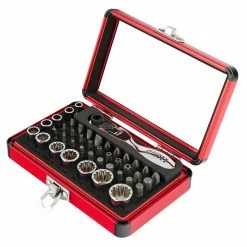 New ๐คฉ Sunex 9732 Socket and Bit Set with Mini Dual Flex Head Ratchet (44-Piece) by SUNEX TOOLS ๐