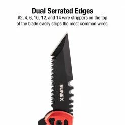 Outlet ❤️ 4.5 in. Electricians Folding Pocket Knife with #1 Phillips Screwdriver by SUNEX TOOLS 🌟 -Sunex Tools Sales sunex tools pocket knives knsaw 4f 1000