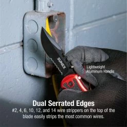 Flash Sale 😉 4 in. Electricians Folding Pocket Knife with Bit Tip Holder by SUNEX TOOLS 👍 -Sunex Tools Sales sunex tools pocket knives knwireb 4f 1000